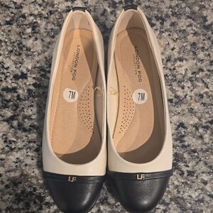 London Fog Women's Two-Tone Flats